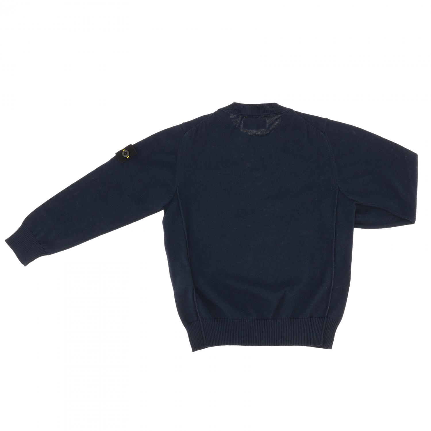 STONE ISLAND JUNIOR JERSEY: Jersey niños Stone Island, Azul Oscuro - Img 2