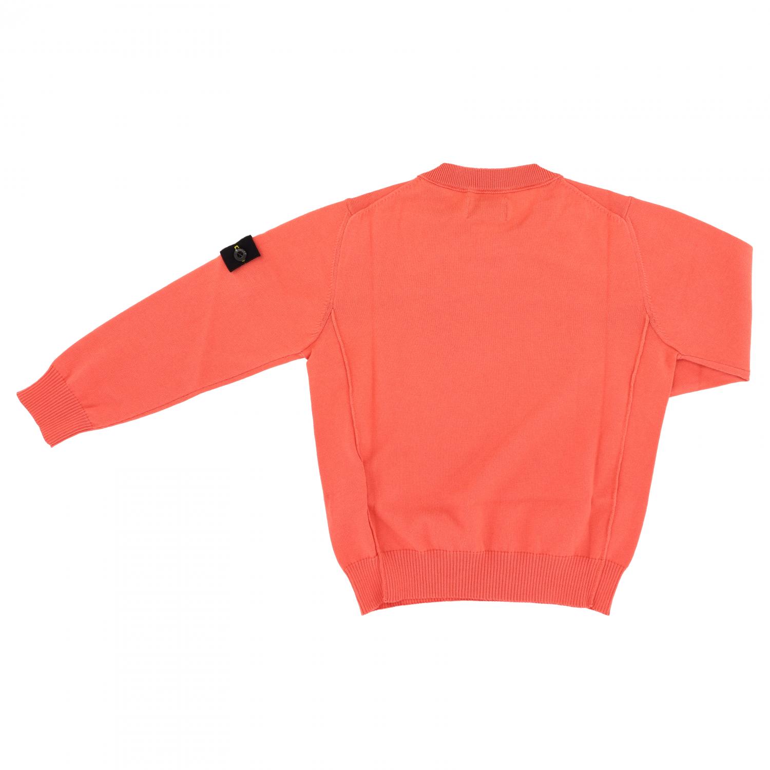 STONE ISLAND JUNIOR PULLOVER: Stone Island Junior Rundhalspullover aus Baumwolle mit Logo, Korall - Img 2