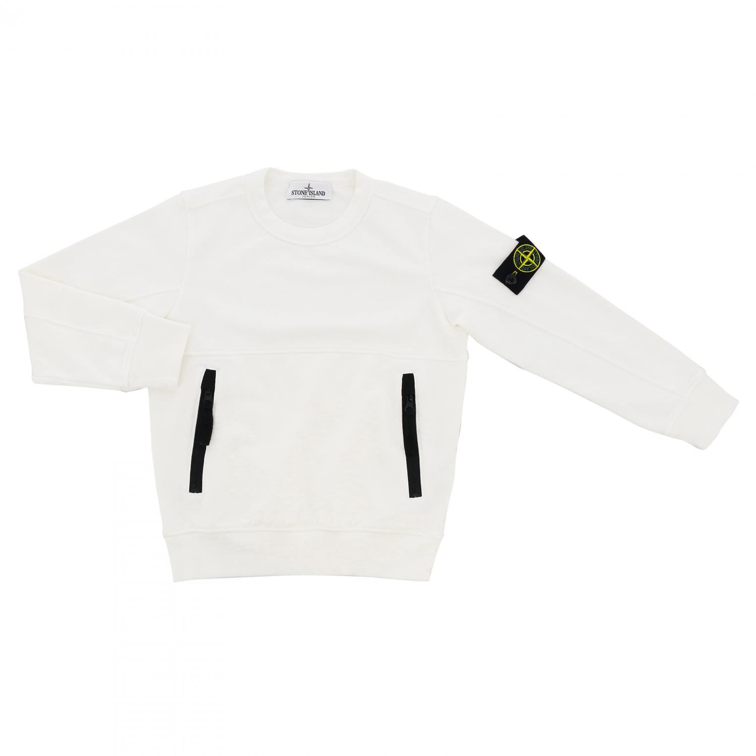 STONE ISLAND JUNIOR JERSEY: Jersey niños Stone Island, Blanco - Img 1