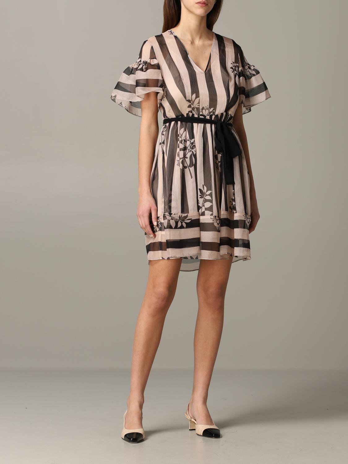 Primavera Estate Vestito A Righe Twin Set Vestiti Abito A Righe