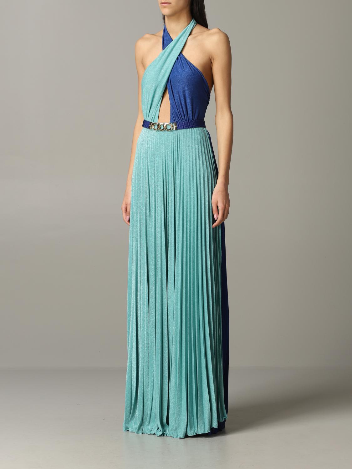 ワンピース ELISABETTA FRANCHI Woman Dress Gnawed Blue ABR49 elisabetta franchi | Dresses | Elisabetta Franchi Dress