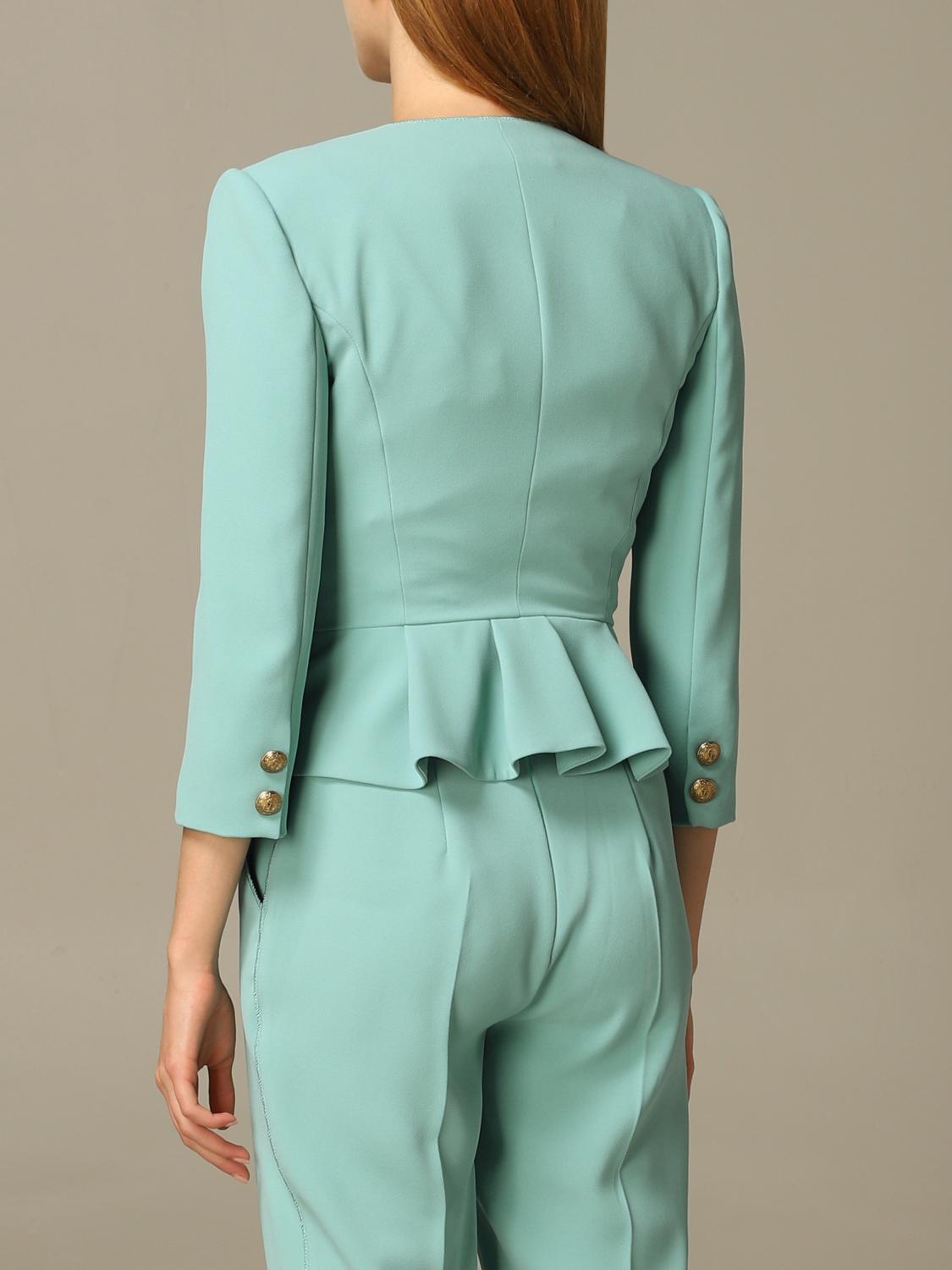 ELISABETTA FRANCHI CHAQUETA: Americana mujer Elisabetta Franchi, Agua - Img 2