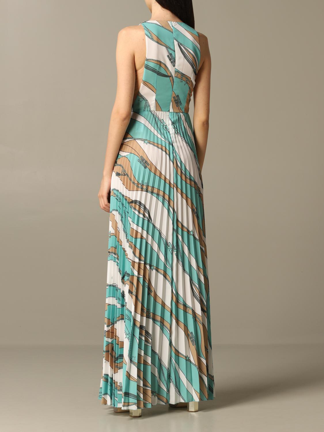 elisabetta franchi dress green Buy Elisabetta Franchi Green Belted Maxi Dress in Lurex-jersey For Women Online