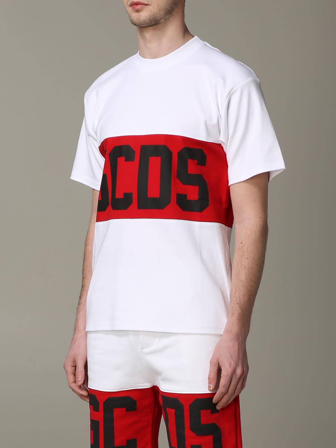 GCDS T-SHIRT: GCDS crew neck t-shirt with logo print, White - Img 4