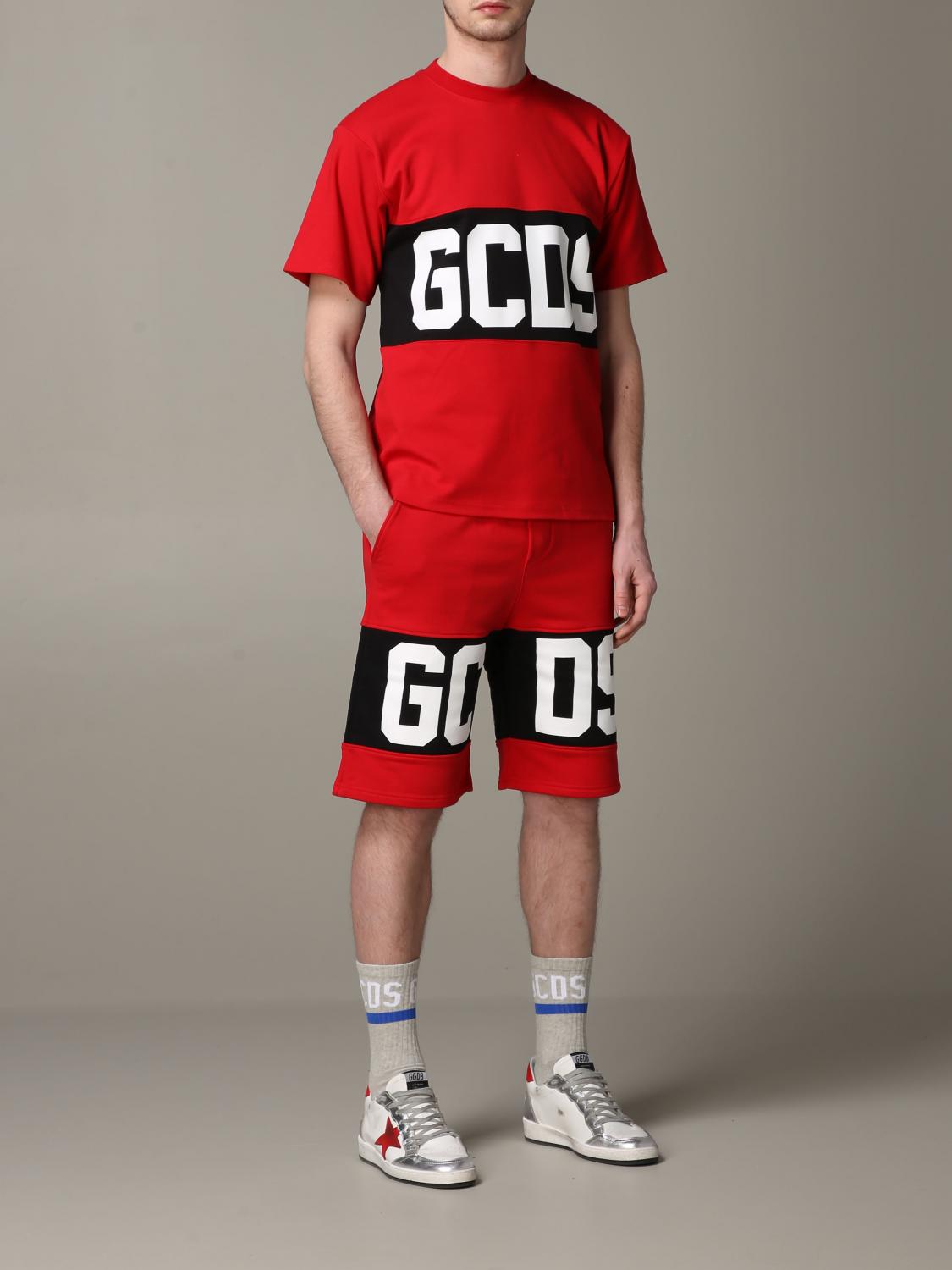 GCDS T-SHIRT: GCDS T-Shirt mit Rundhalsausschnitt und Logo-Print, Rot - Img 2