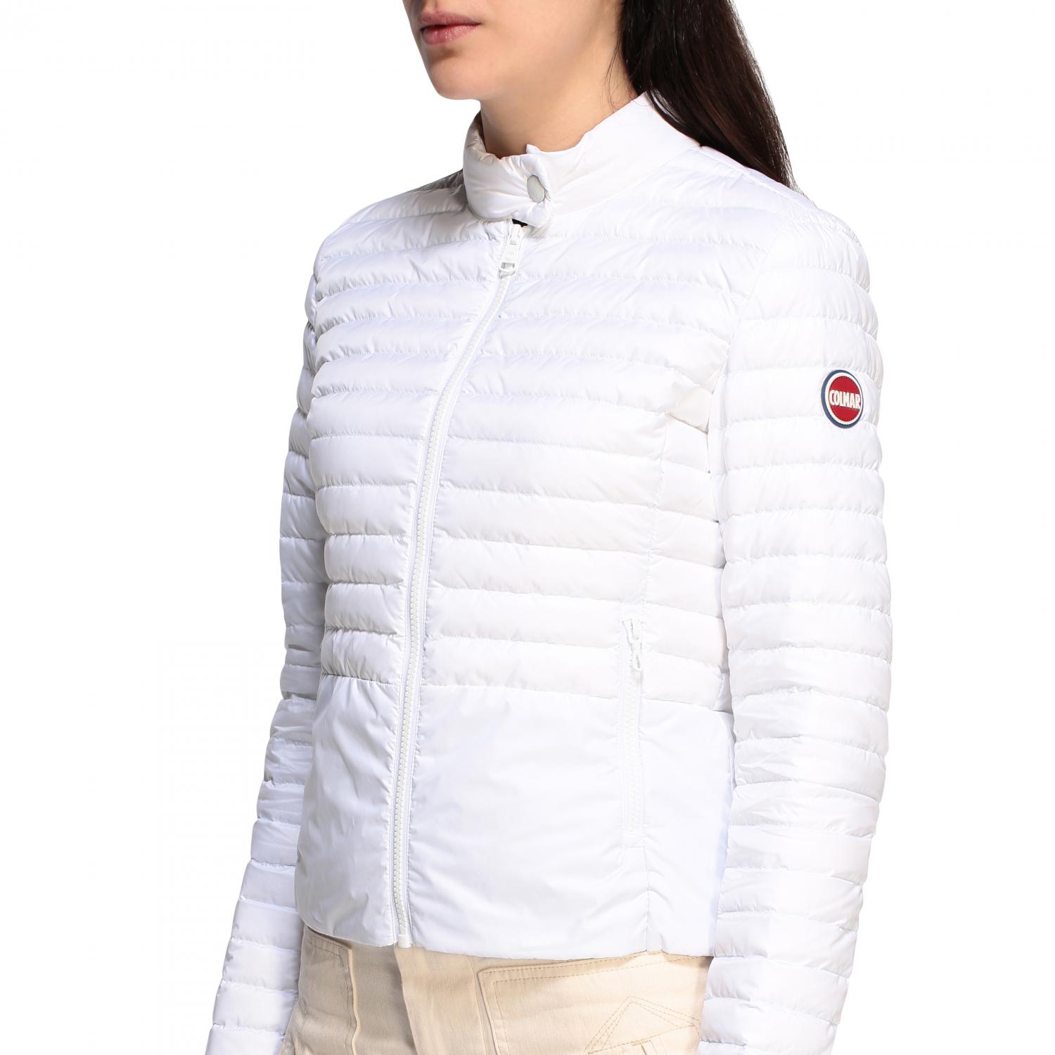 COLMAR JACKET: Colmar down jacket 100 grams biker style, White - Img 4