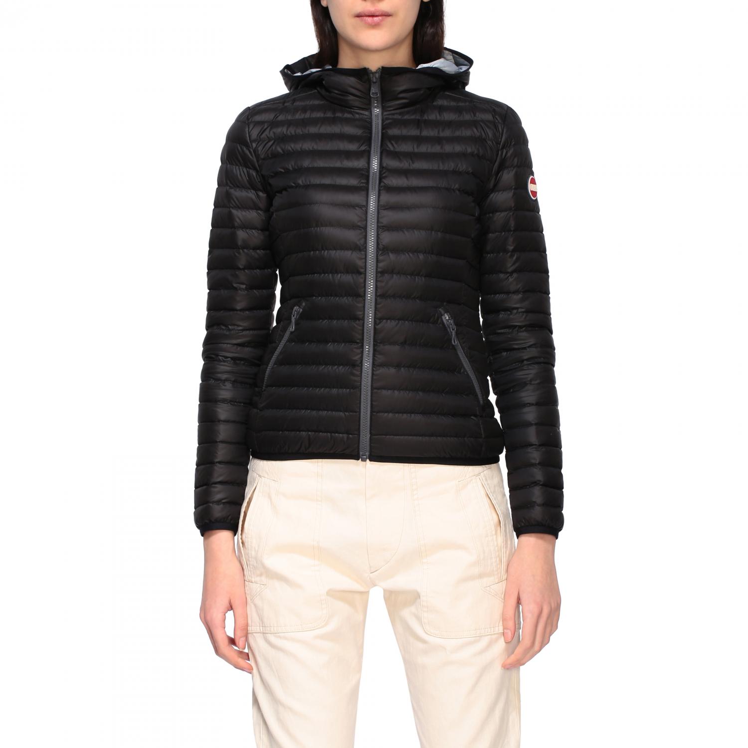 COLMAR 外套: Colmar 连帽修身100g羽绒服, 黑色 - Img 1