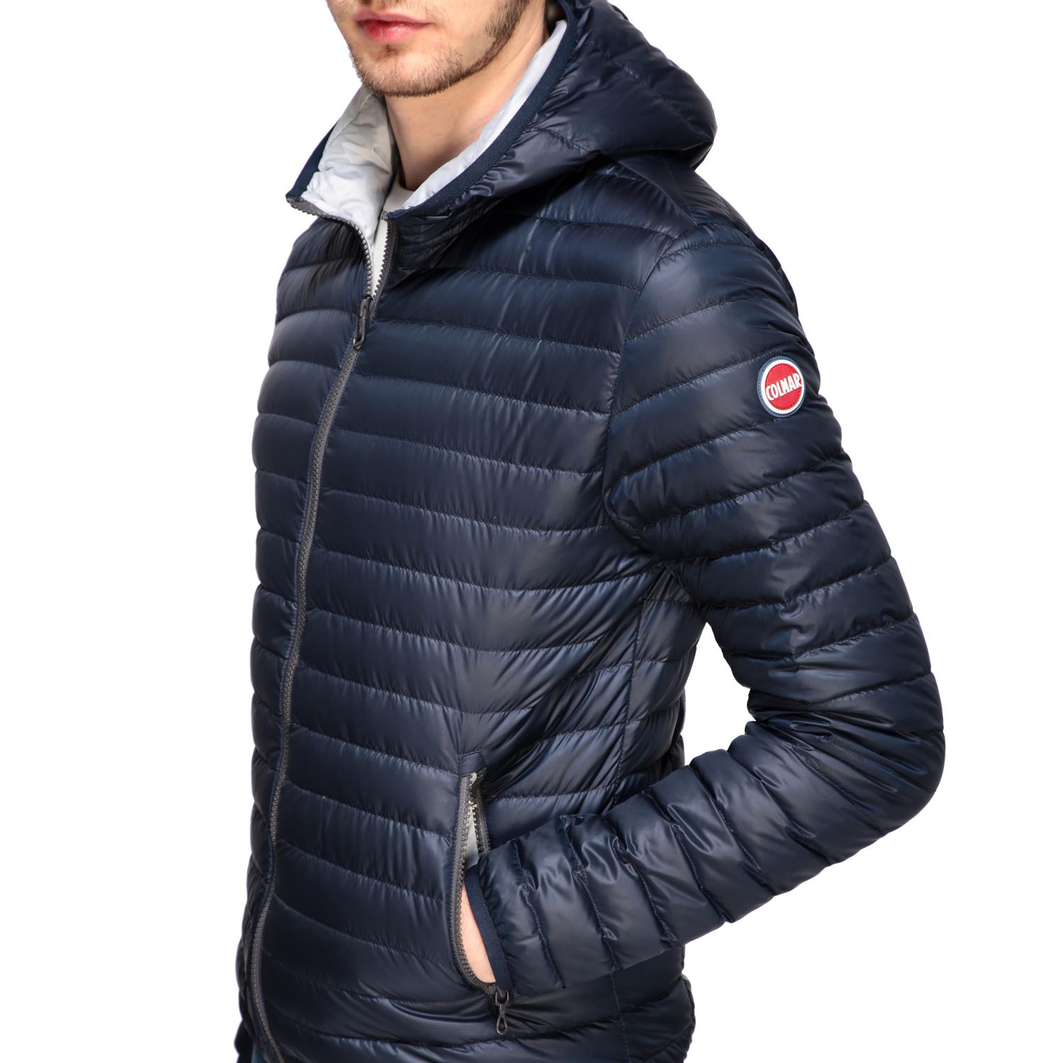 COLMAR JACKET: Colmar 100 grams down jacket with hood, Navy - Img 5