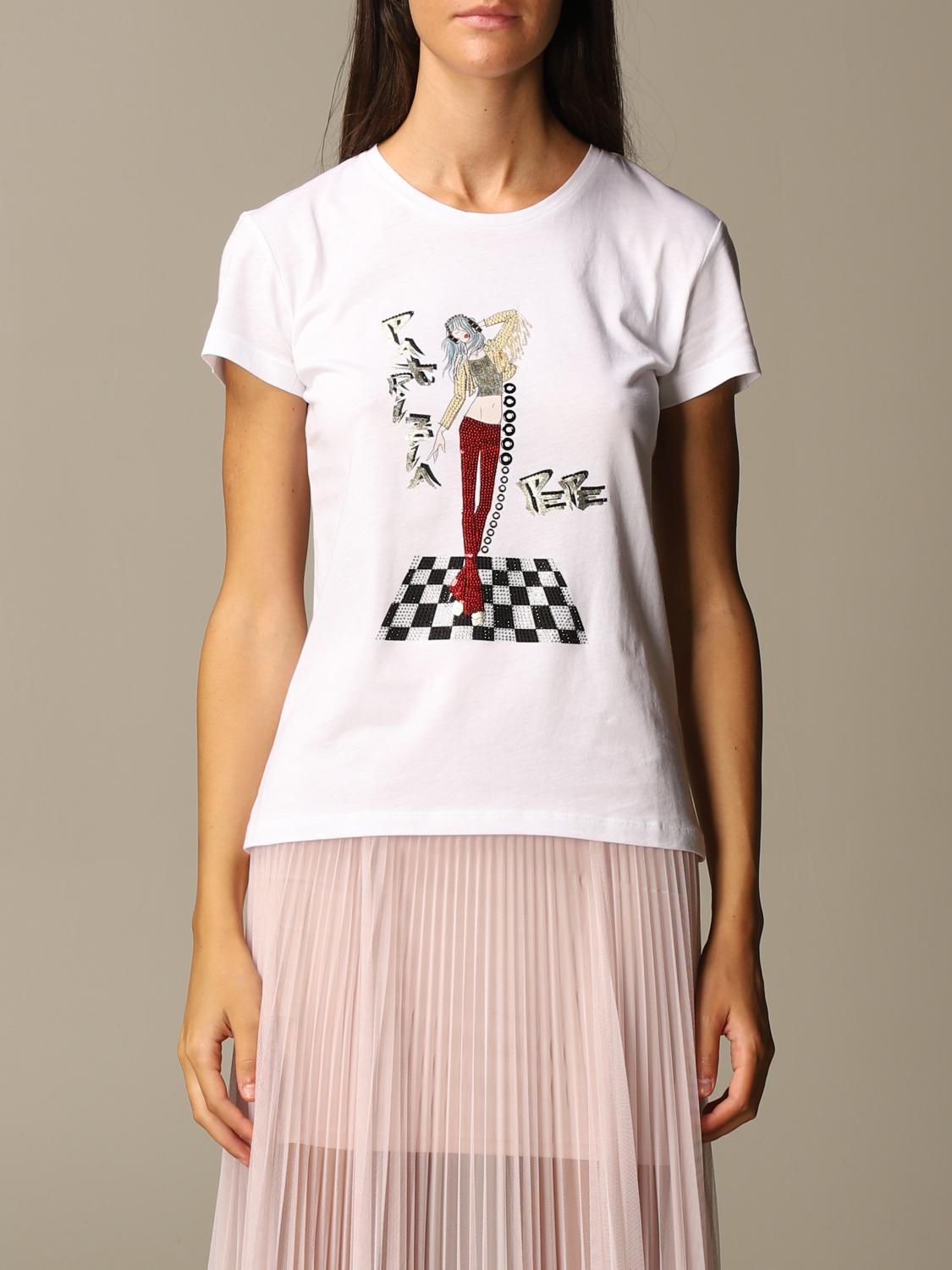 Tシャツ・カットソー PATRIZIA PEPE Woman T-Shirt Ivory 2M4458J291 B823 PATRIZIA PEPE - T-shirt lino ceramic ivory | STIMM