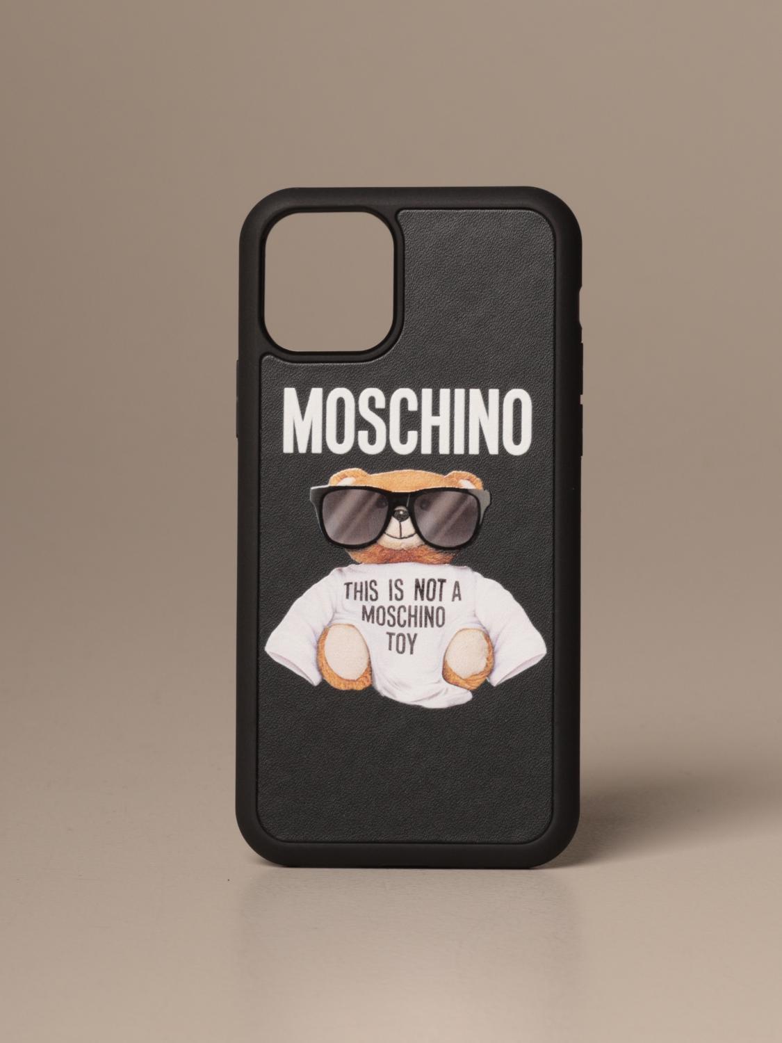 MOSCHINO COUTURE TECH ACCESSORIES: Iphone 11 Pro Moschino Couture Teddy cover, Black - Img 1