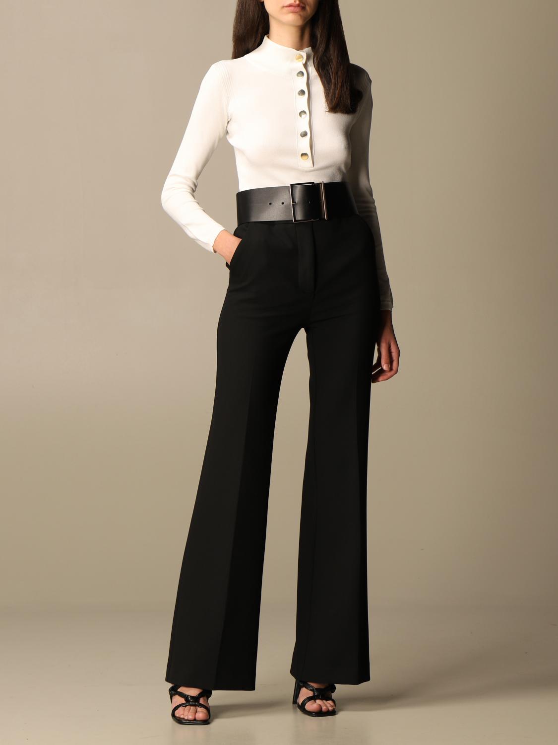 SIMONA CORSELLINI PANTALONI: Ampio crepe, Nero - Img 2