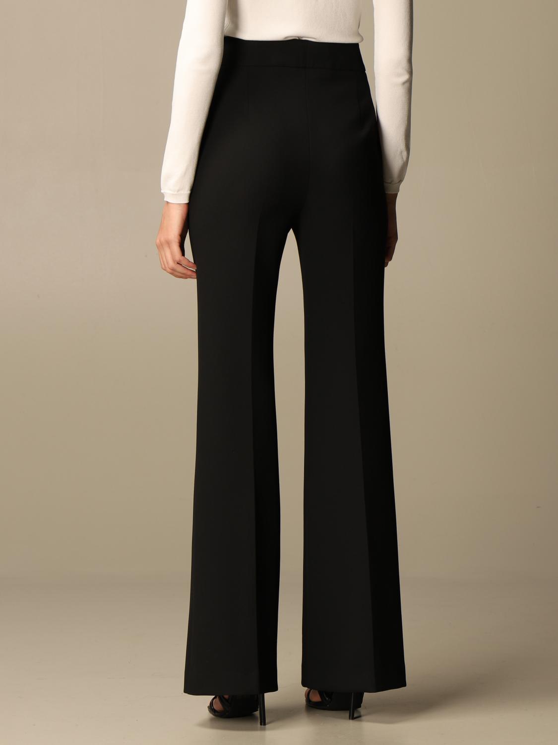 SIMONA CORSELLINI PANTALONI: Ampio crepe, Nero - Img 3