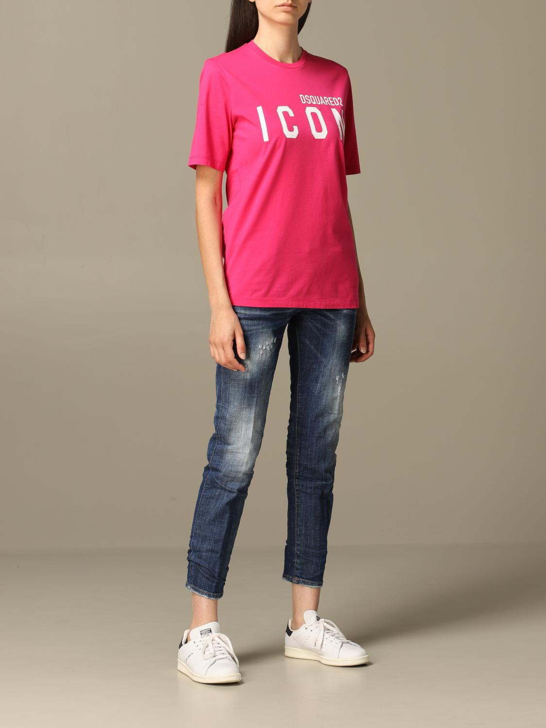 Dsquared2 Jennifer cropped jeans with logo - Denim | S75LB0365
