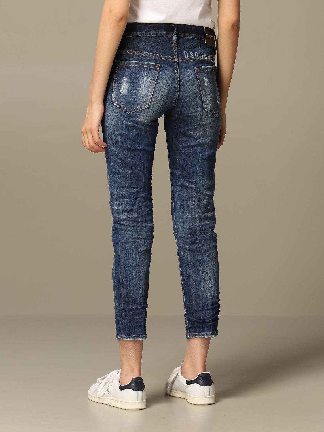 Dsquared2 Jennifer cropped jeans with logo - Denim | S75LB0365