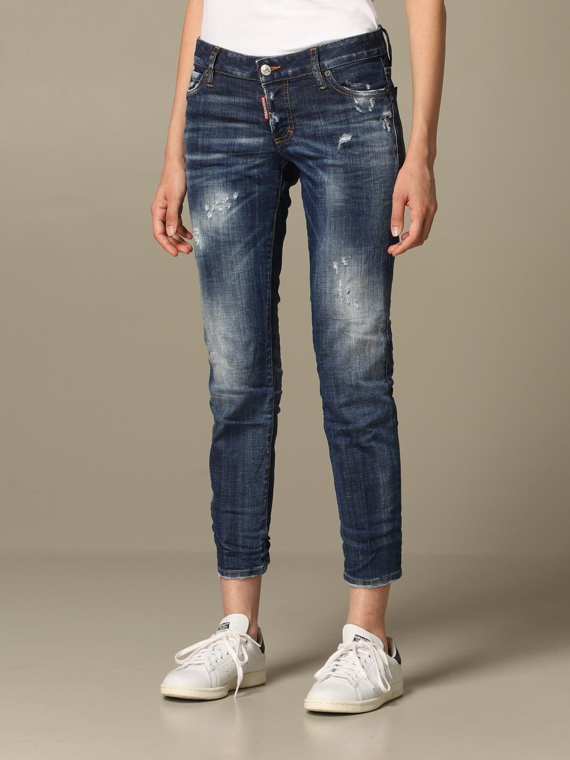 DSQUARED2 Jennifer Cropped Jean ストレッチ Dsquared2 ICON stretch denim JENNIFER CROPPED jeans women