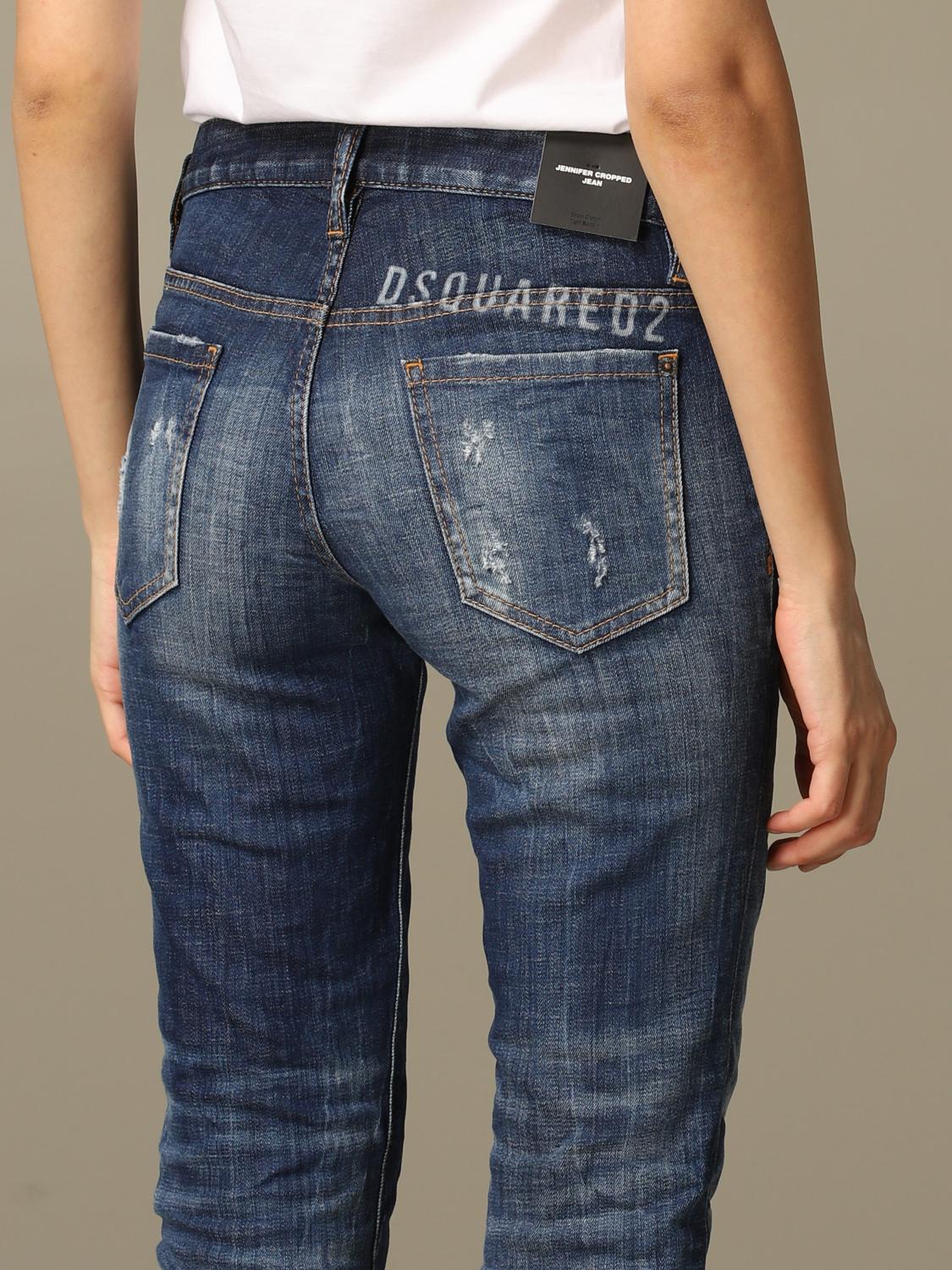 Dsquared2 Jennifer cropped jeans with logo - Denim | S75LB0365