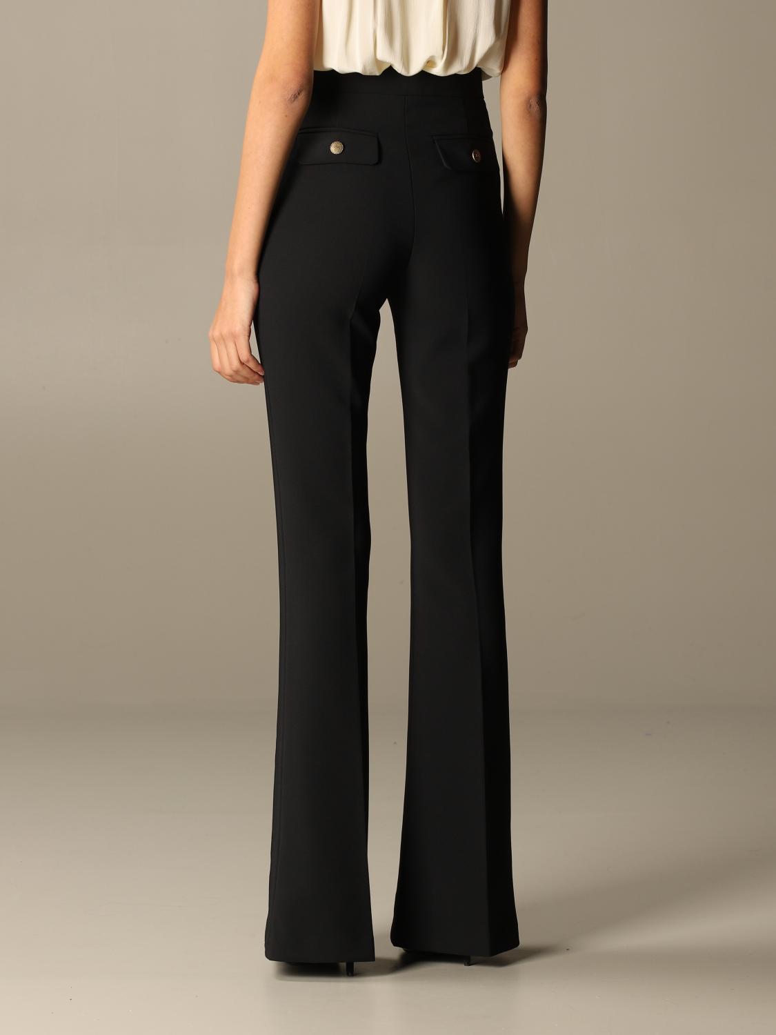 ELISABETTA FRANCHI: Trousers women - Black | Elisabetta