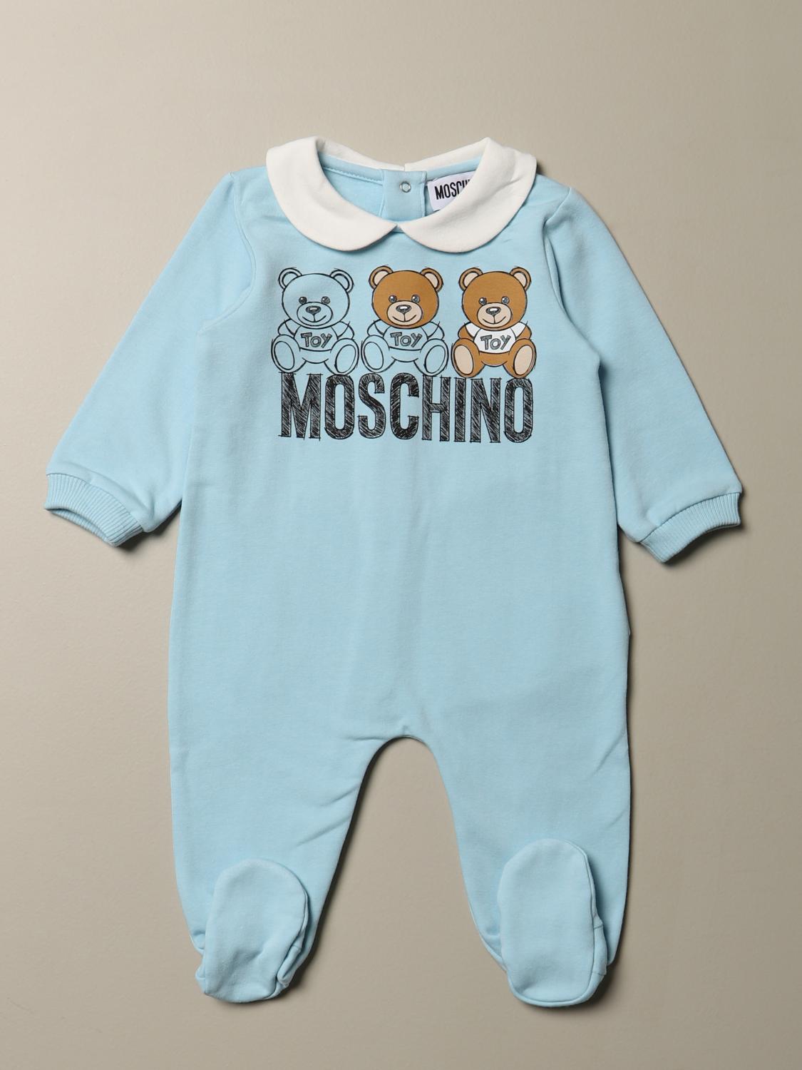 MOSCHINO OVERALL: Moschino Baby Baby Overall, Hellblau - Img 1