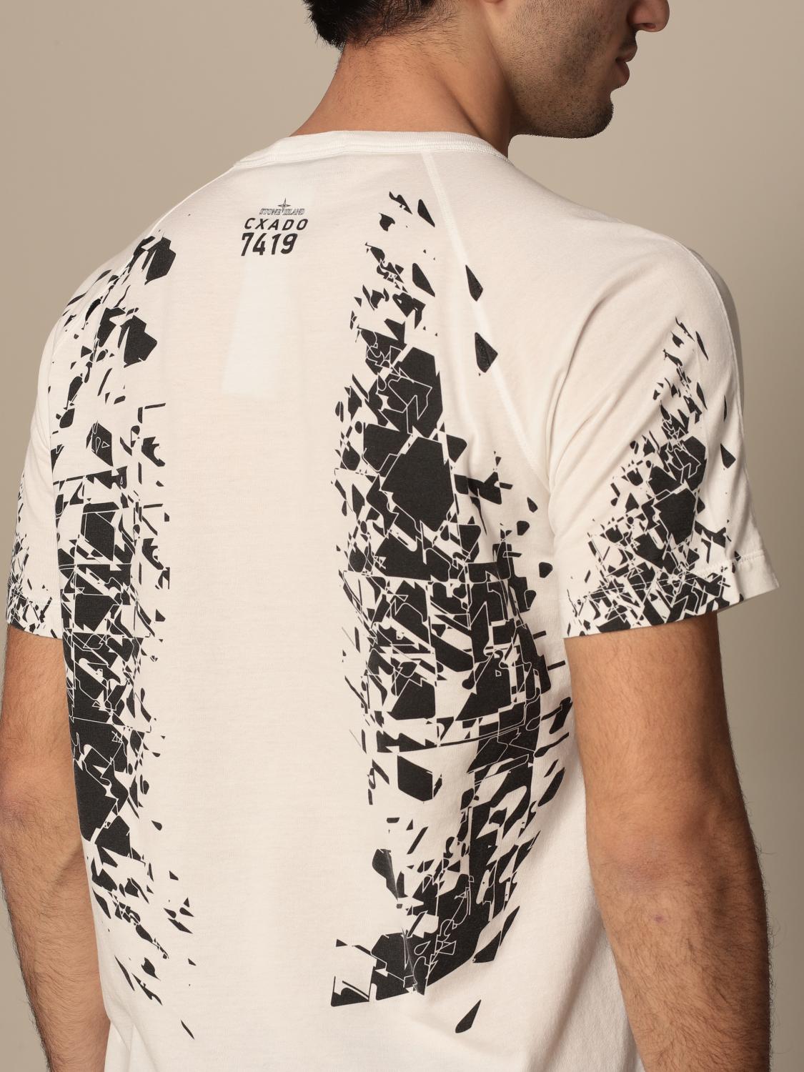 STONE ☆SHADOW PROJECT バックロゴ Tシャツ S MENS Stone Island Shadow Project Men's Printed T-Shirt in Black