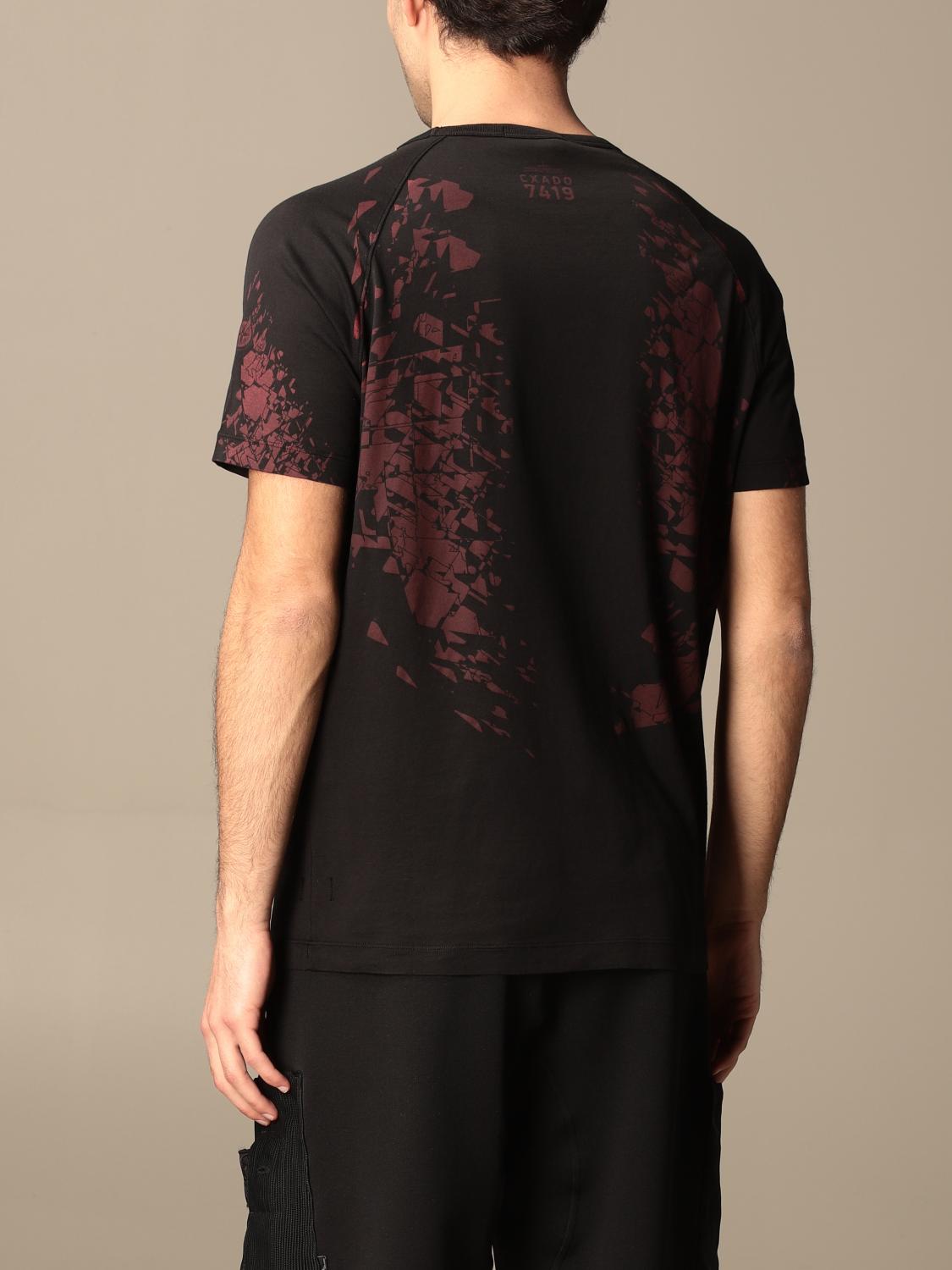 STONE ISLAND SHADOW PROJECT T-SHIRT: Stone Island cotton T-shirt with back print, Black - Img 3