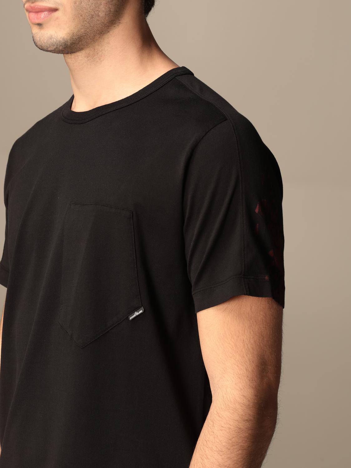 STONE ISLAND SHADOW PROJECT T-SHIRT: Stone Island cotton T-shirt with back print, Black - Img 4