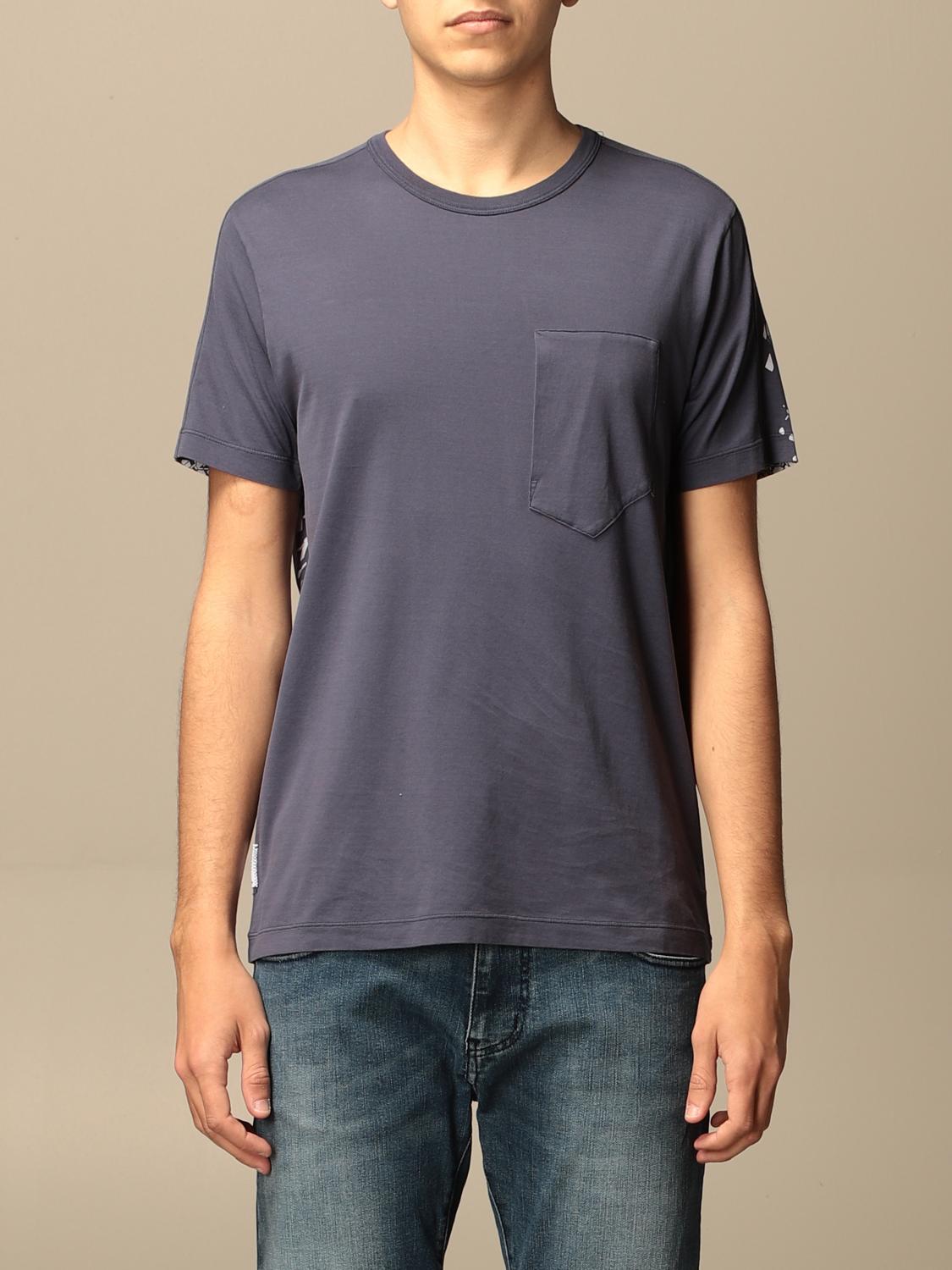 STONE ISLAND SHADOW PROJECT T-SHIRT: Stone Island cotton T-shirt with back print, Blue - Img 1