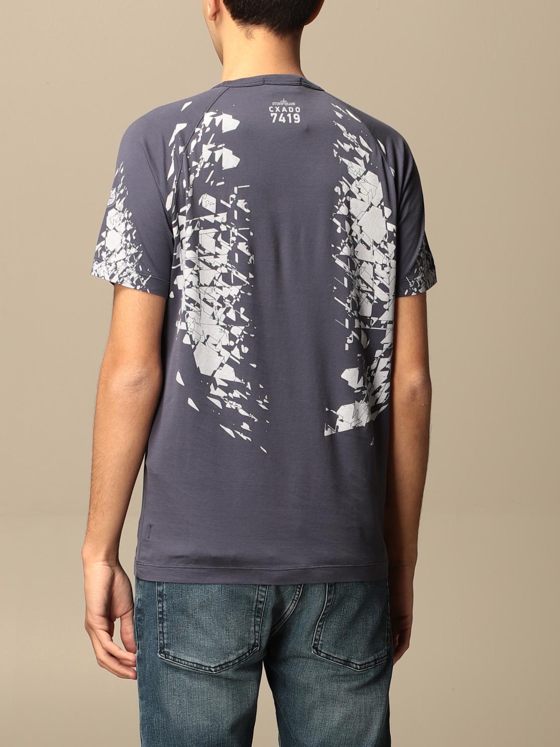 STONE ISLAND SHADOW PROJECT T-SHIRT: Stone Island cotton T-shirt with back print, Blue - Img 2