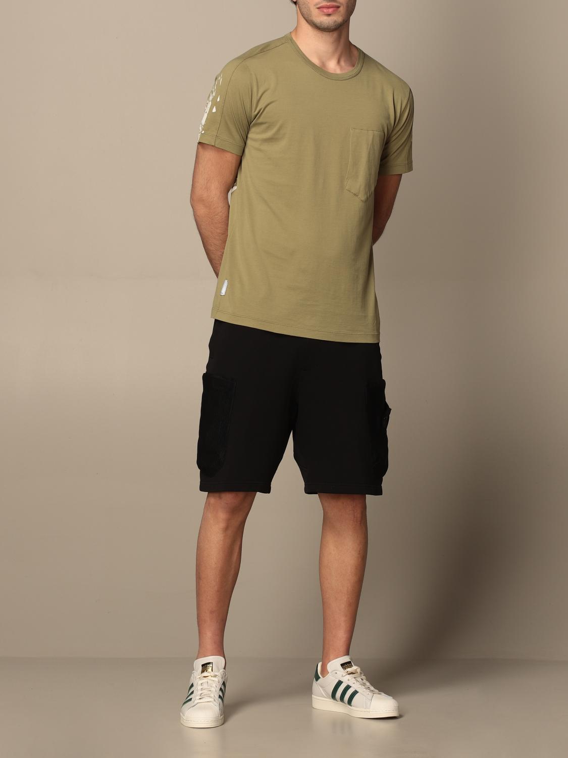 STONE ISLAND SHADOW PROJECT T-SHIRT: Stone Island cotton T-shirt with back print, Olive - Img 2
