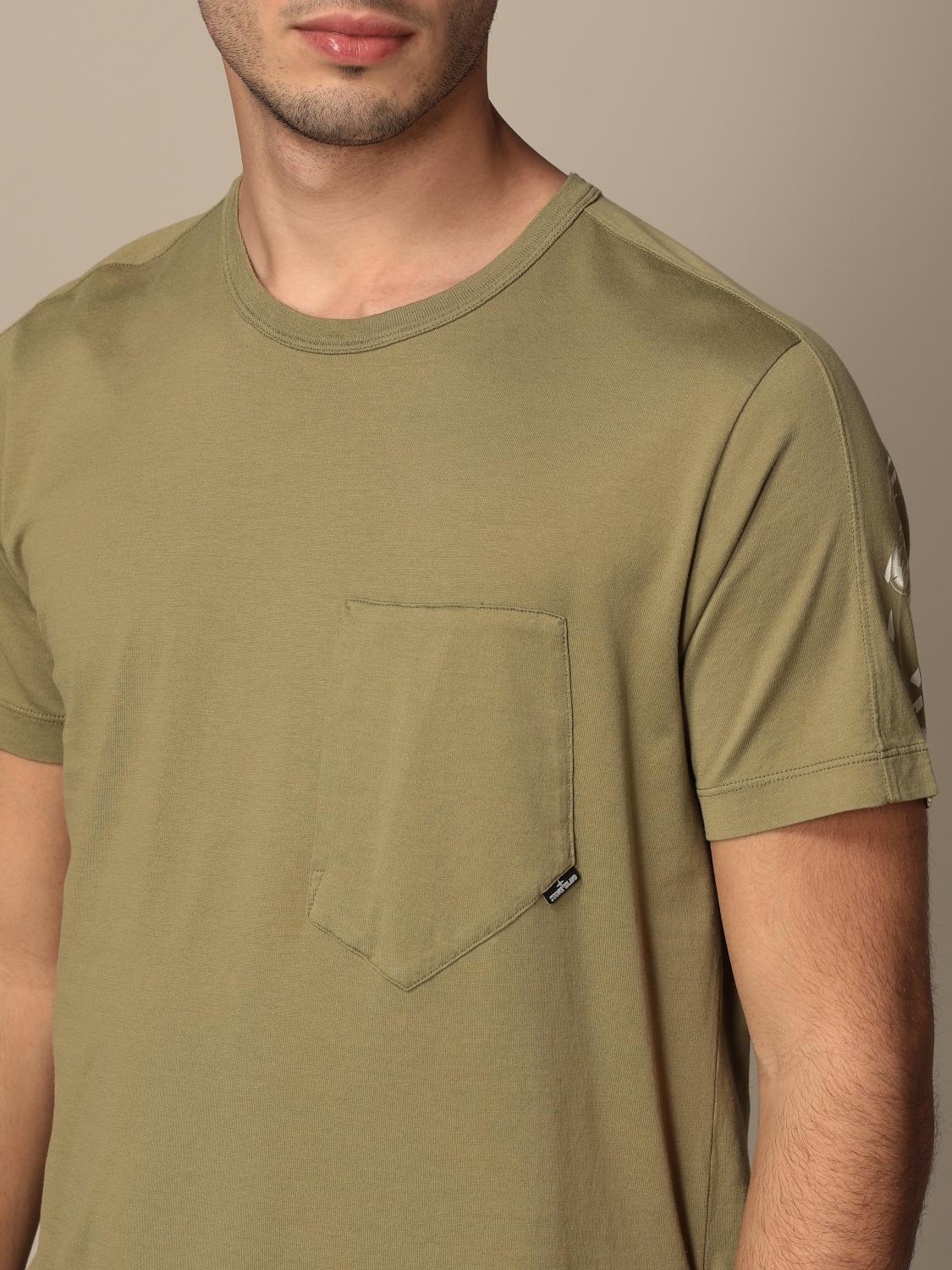 STONE ISLAND SHADOW PROJECT T-SHIRT: Stone Island cotton T-shirt with back print, Olive - Img 4