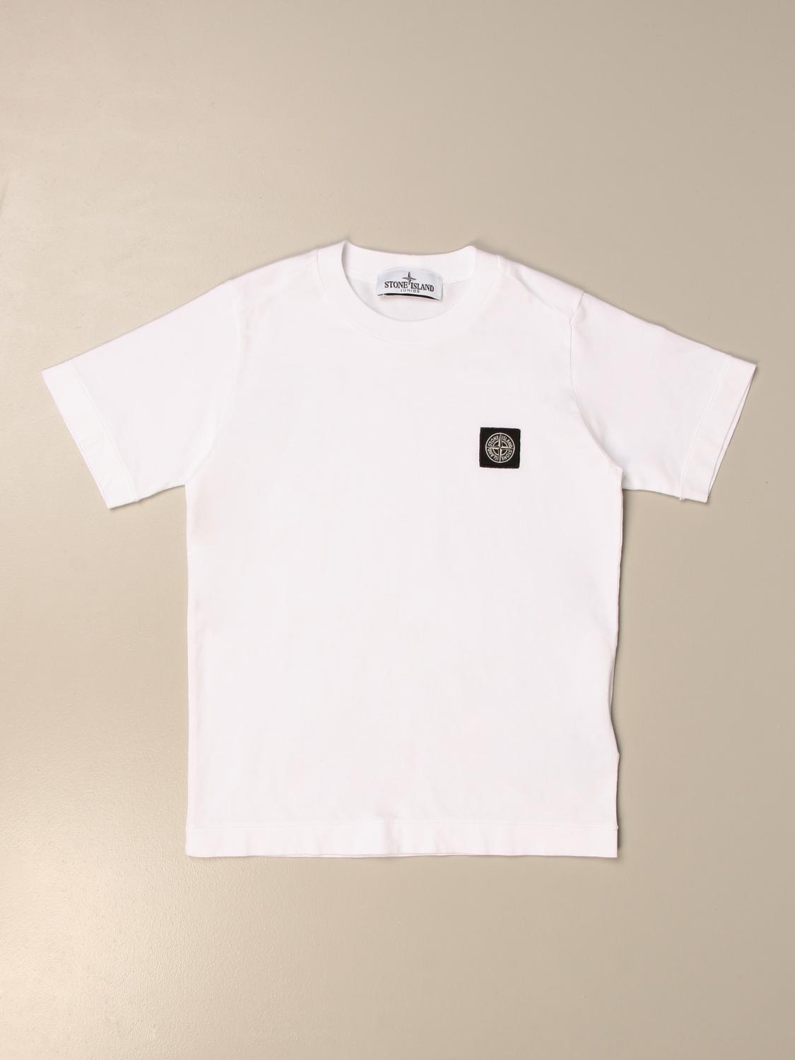 STONE ISLAND JUNIOR 티셔츠: 티셔츠 소년 Stone Island Junior, 화이트 - Img 1