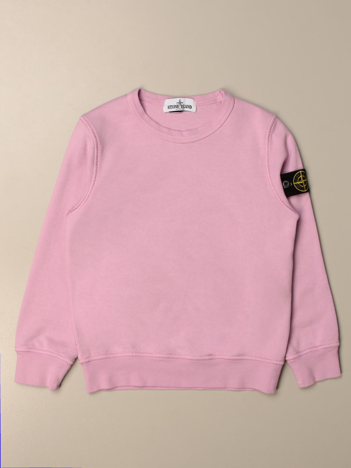 STONE ISLAND JUNIOR PULLOVER: Stone Island Junior Jungen Pullover, Pink - Img 1