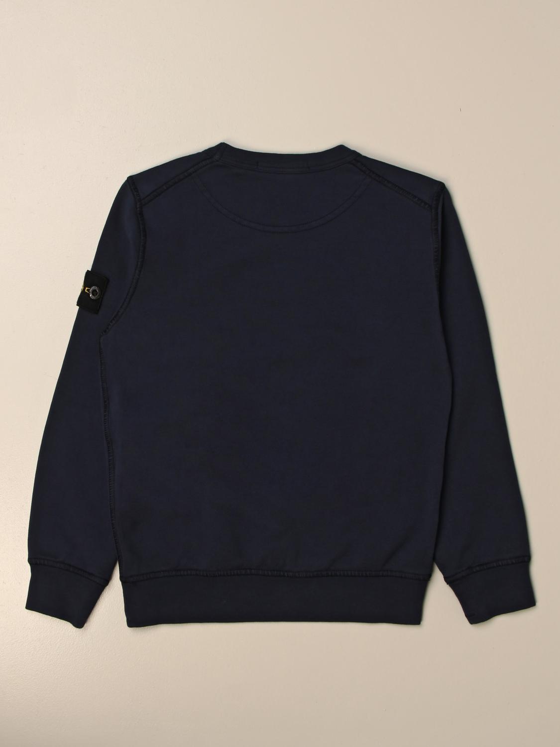 STONE ISLAND JUNIOR PULLOVER: Stone Island Junior Jungen Pullover, Navy - Img 2