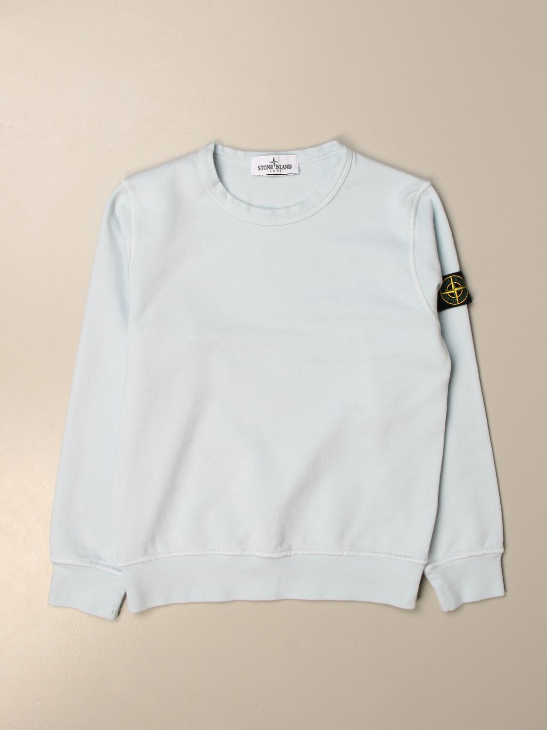 STONE ISLAND JUNIOR PULLOVER: Stone Island Junior Jungen Pullover, Himmelblau - Img 1