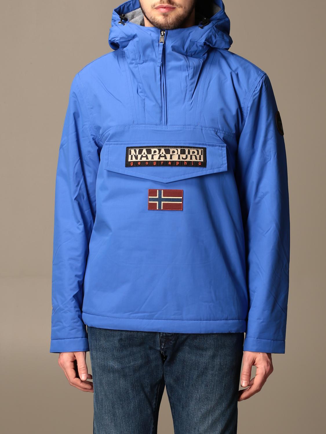 NAPAPIJRI SWEATSHIRT: Rainforest winter 2 anorak Napapijri sports jacket, Royal Blue - Img 1