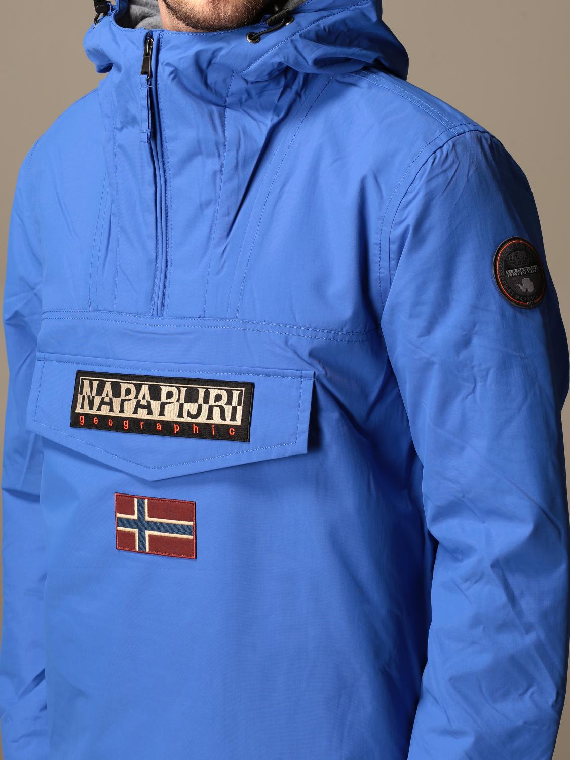 NAPAPIJRI SWEATSHIRT: Rainforest winter 2 anorak Napapijri sports jacket, Royal Blue - Img 3