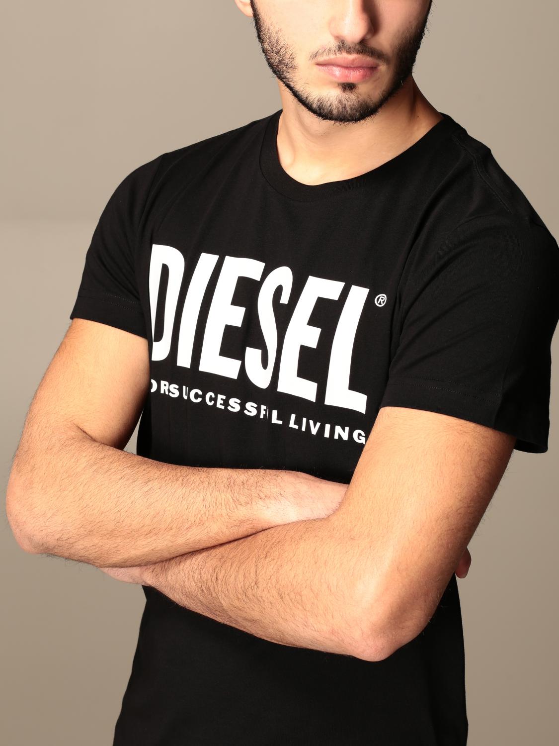 DIESEL T-SHIRT: Diesel Herren T-Shirt, Schwarz - Img 4
