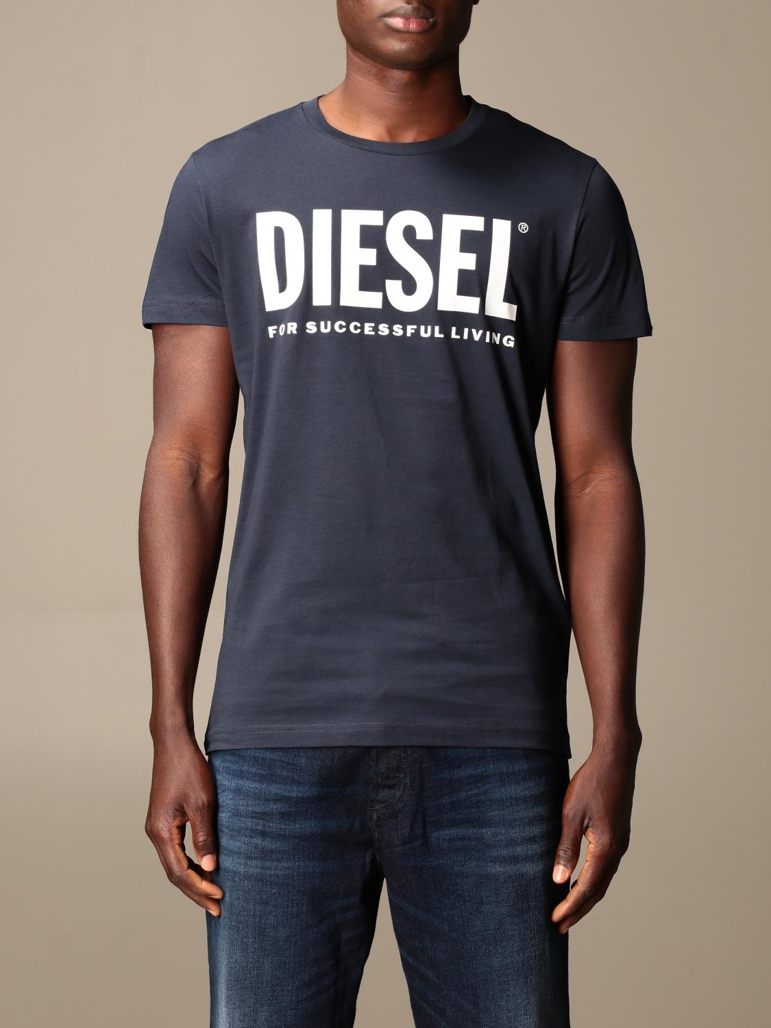DIESEL T-SHIRT: Diesel Herren T-Shirt, Blau - Img 1