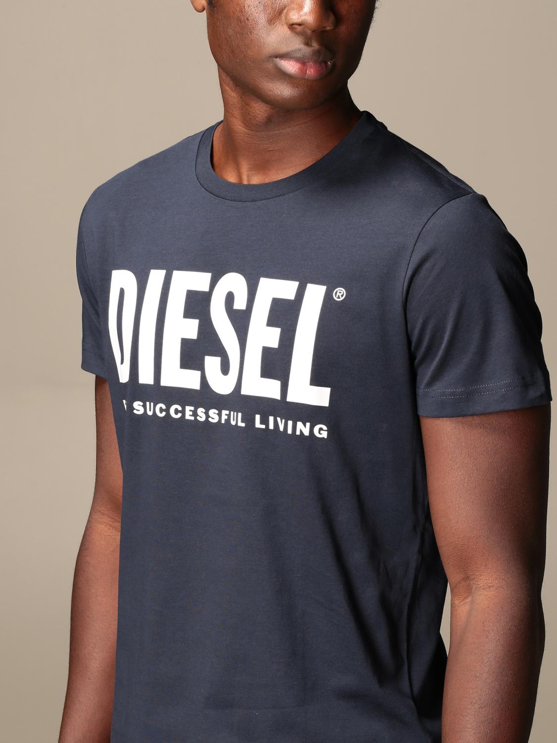 DIESEL T-SHIRT: Diesel Herren T-Shirt, Blau - Img 3