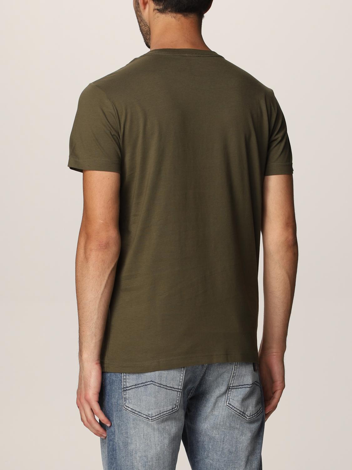 DIESEL T-SHIRT: Diesel cotton t-shirt with logo, Military - Img 2