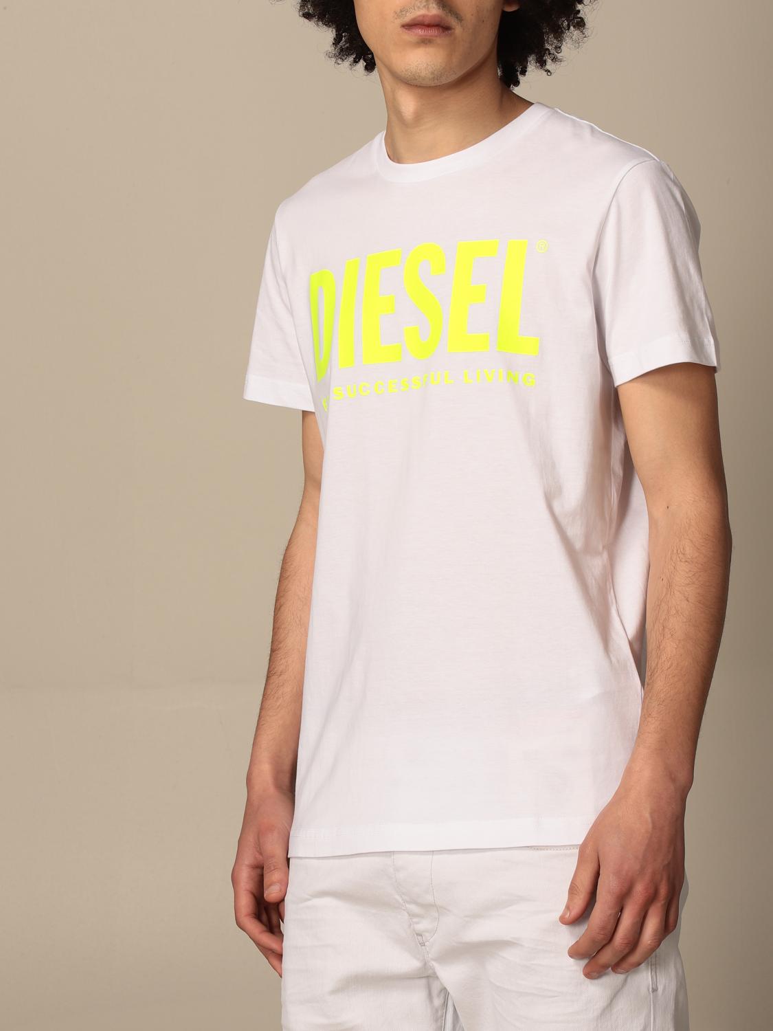 DIESEL T-SHIRT: Diesel cotton t-shirt with logo, White 1 - Img 3