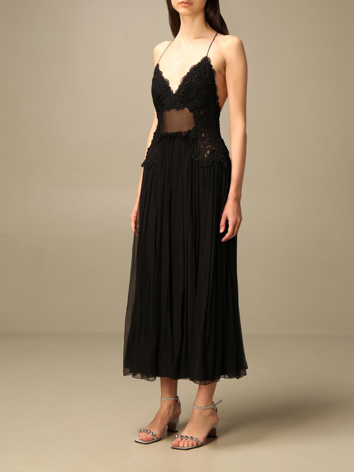 alberta ferretti silk chiffon dress Chiffon silk slip dress