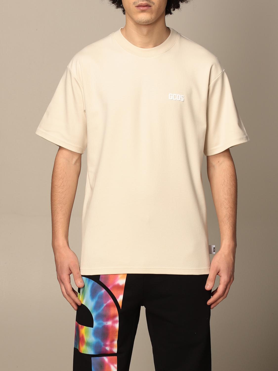 GCDS T-SHIRT: GCDS cotton t-shirt with logo, Grey - Img 1