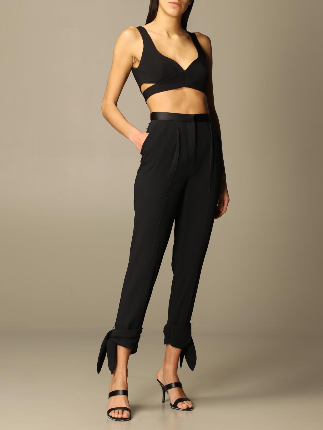 SIMONA CORSELLINI PANTS: Simona Corsellini high-waisted trousers, Black - Img 2