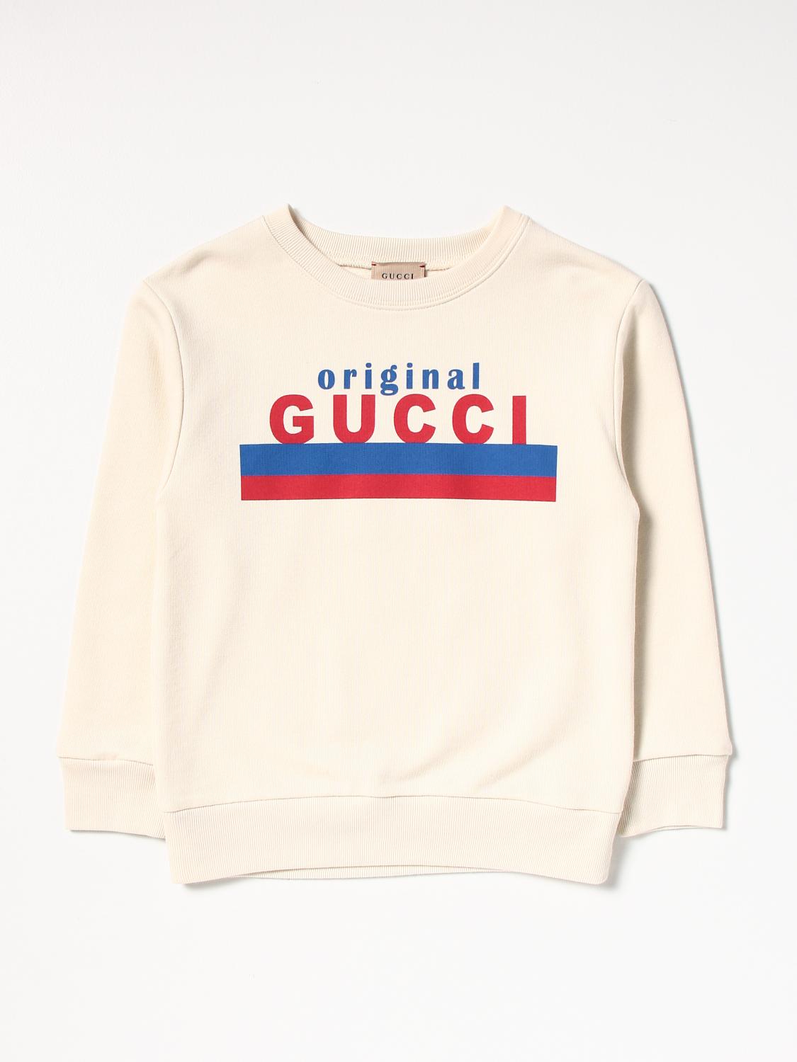 Gucci crewneck sweatshirt in cotton with Original logo - White