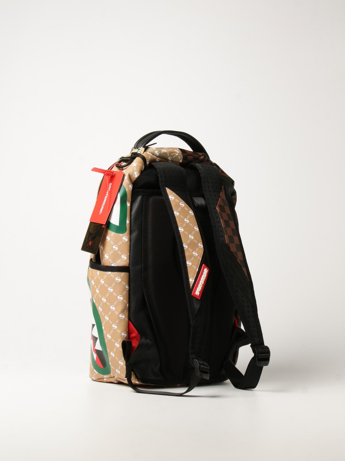 バッグ sprayground SPRAYGROUND: backpack in vegan leather with shark mouth - Beige