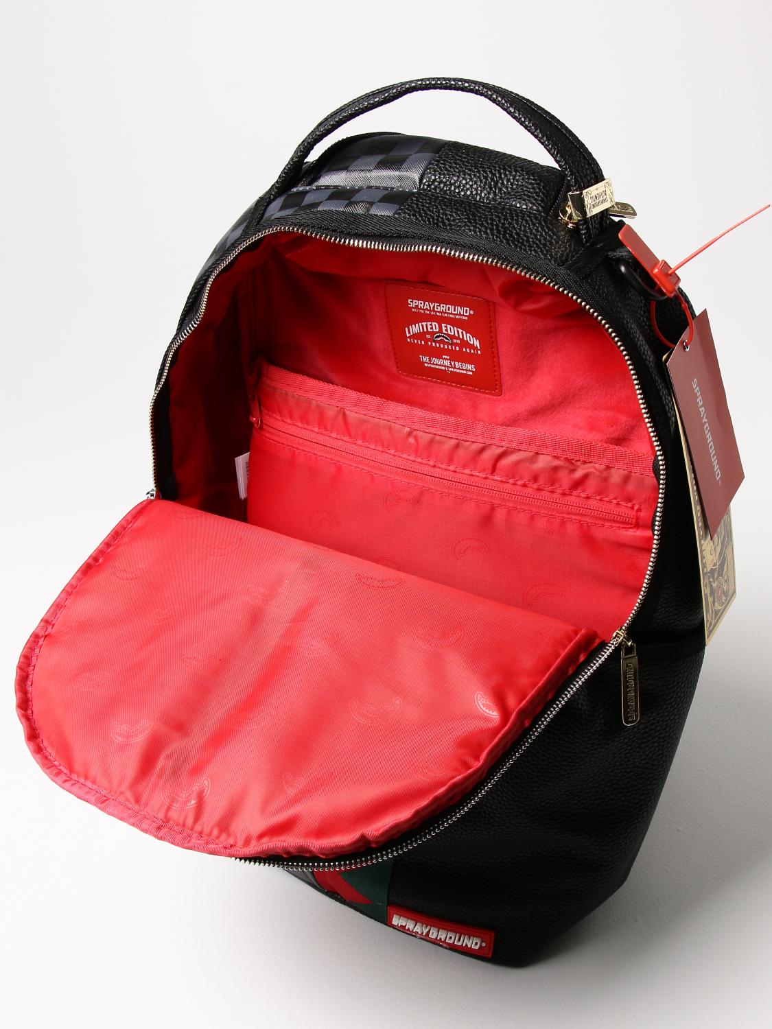 SPRAYGROUND BACKPACK: Sprayground backpack in vegan leather with patch, Black - Img 4