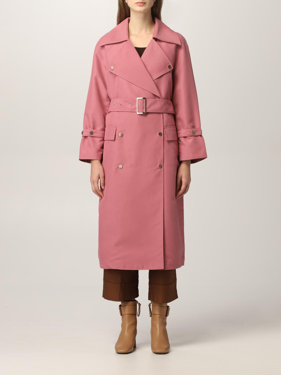 Armani pink coat discount