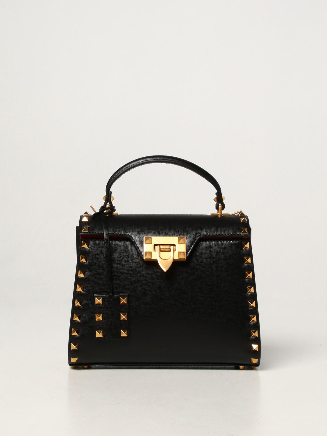 VALENTINO GARAVANI: Rockstud Alcove bag in grained leather