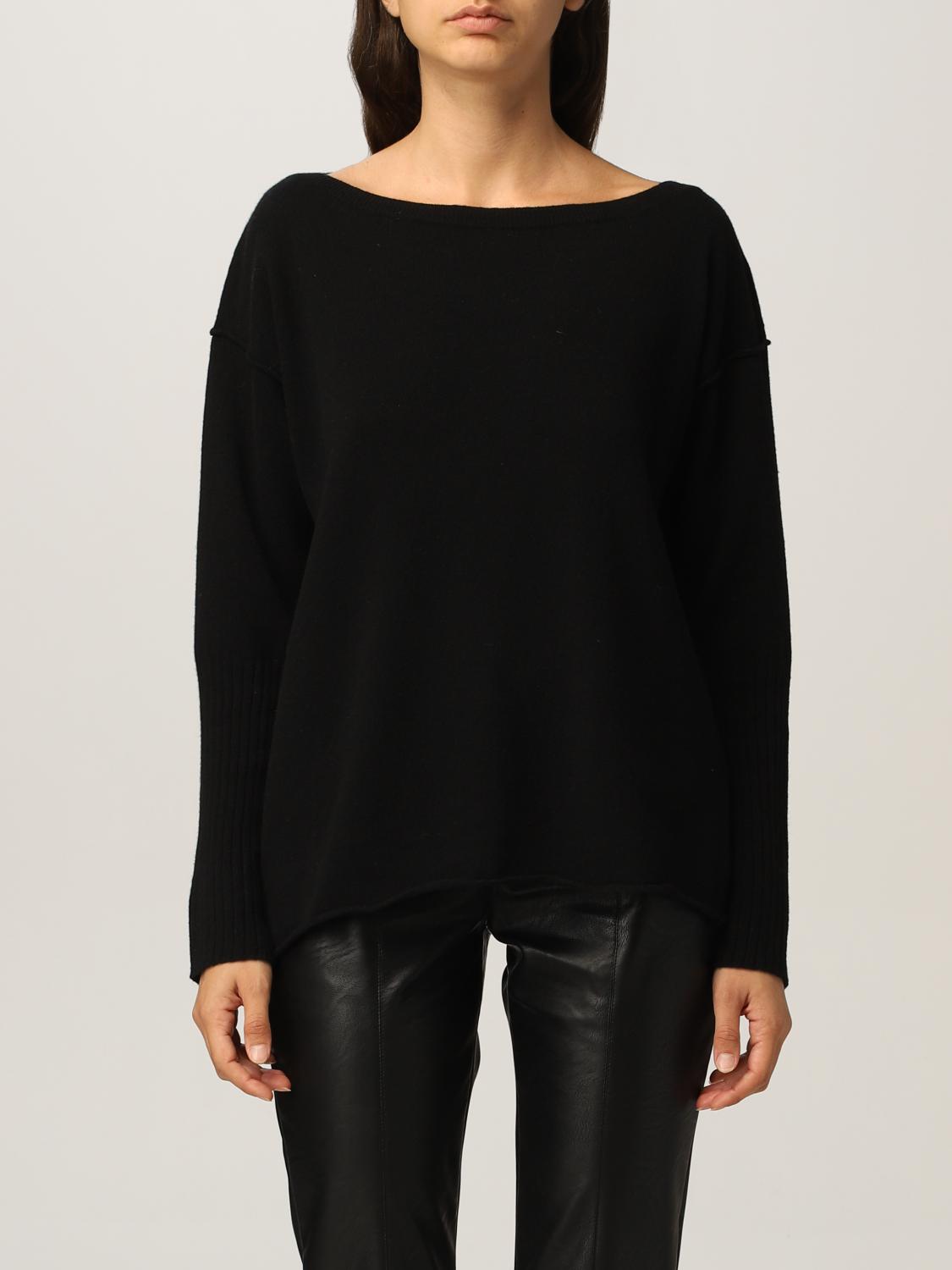 MANILA GRACE: Maglia in misto lana Nero Maglia Manila Grace