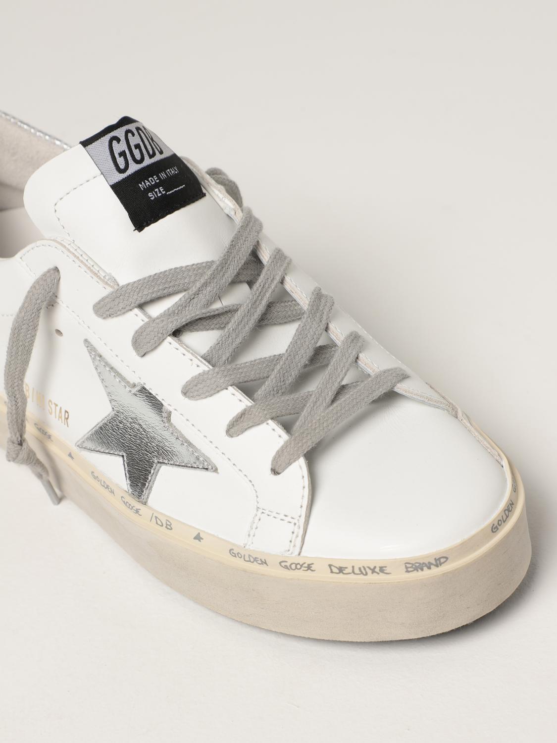 GOLDEN GOOSE: Hi Star classic sneakers in leather - White